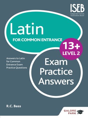 cover image of Latin for Common Entrance 13+ Exam Practice Answers Level 2